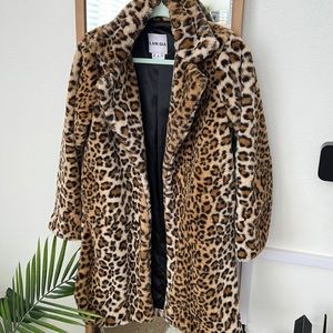 I. AM. GIA Faux Leopard Coat